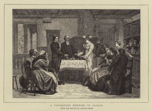 Un mariage protestant en Alsace - Gustave Brion